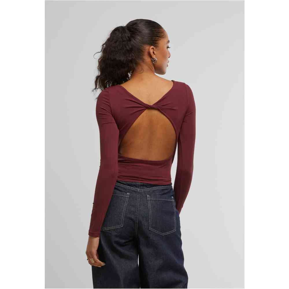 Urban Classics - Slim Fit Lange Ã¤rmel top - Rot